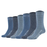 Mustang Damen Socken, 6er Pack - Casual Organic Cotton Socks, Crew Socken, uni