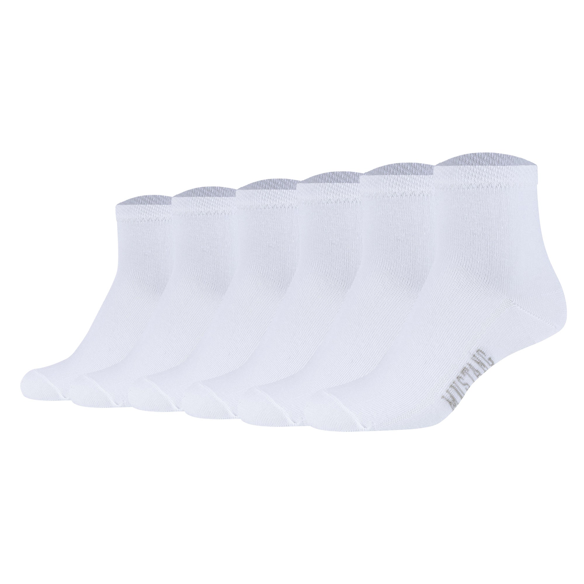 Mustang Damen Quartersocken, 6er Pack - Casual Organic Cotton Quarter, uni