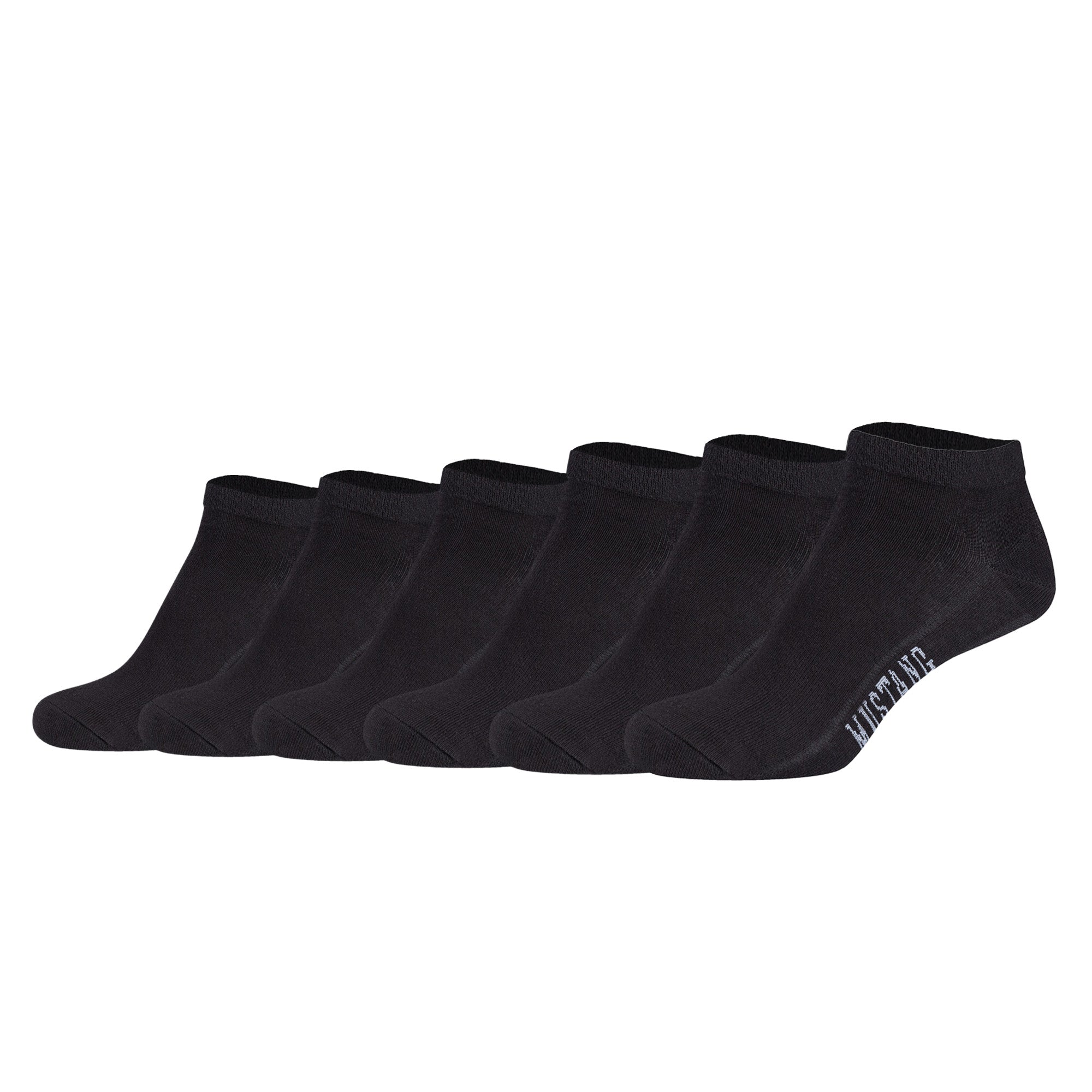 Mustang Damen Sneakersocken, 6er Pack - Casual Organic Cotton Sneaker, uni