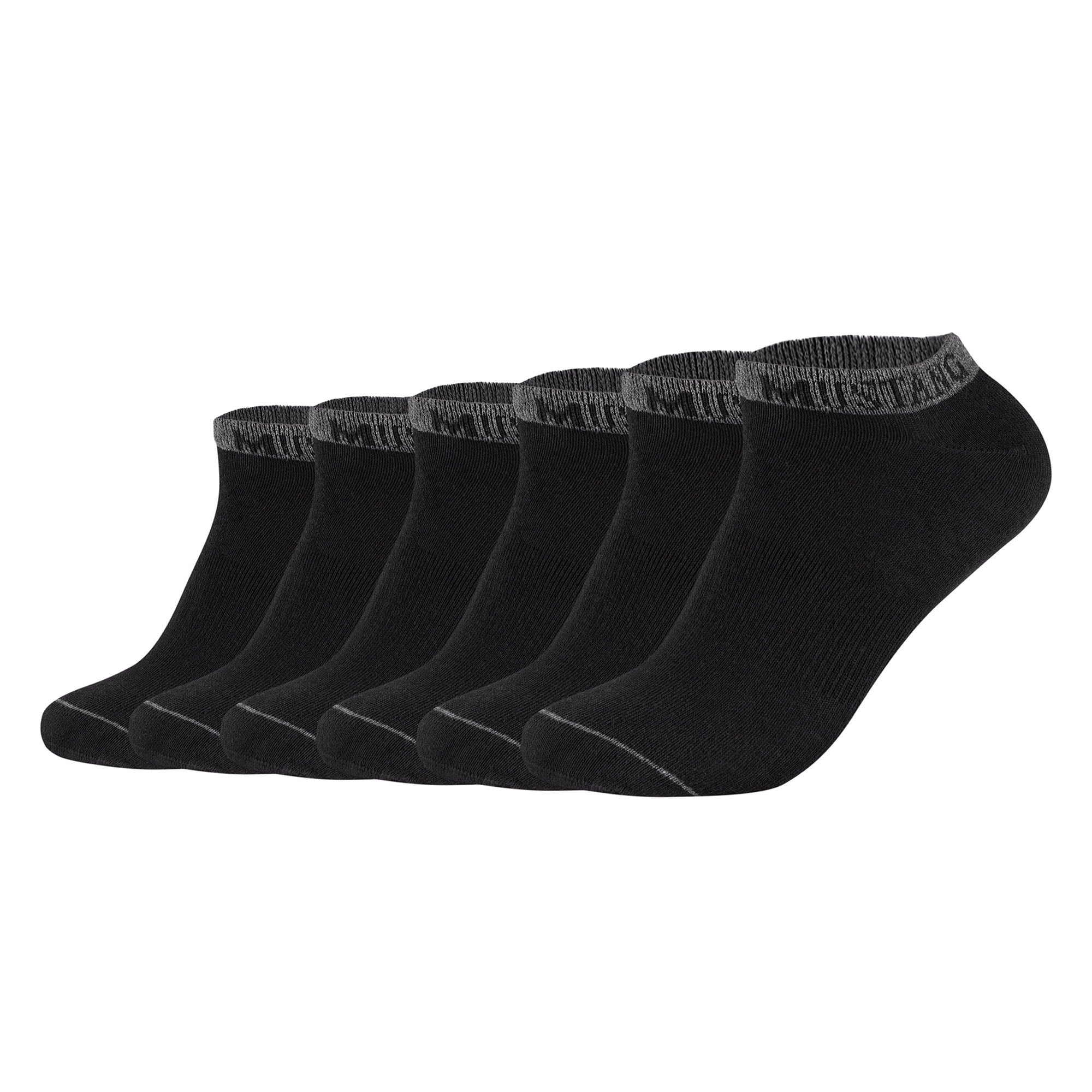 Mustang Herren Sneakersocken, 6er Pack - Casual Organic Cotton Sneaker, uni