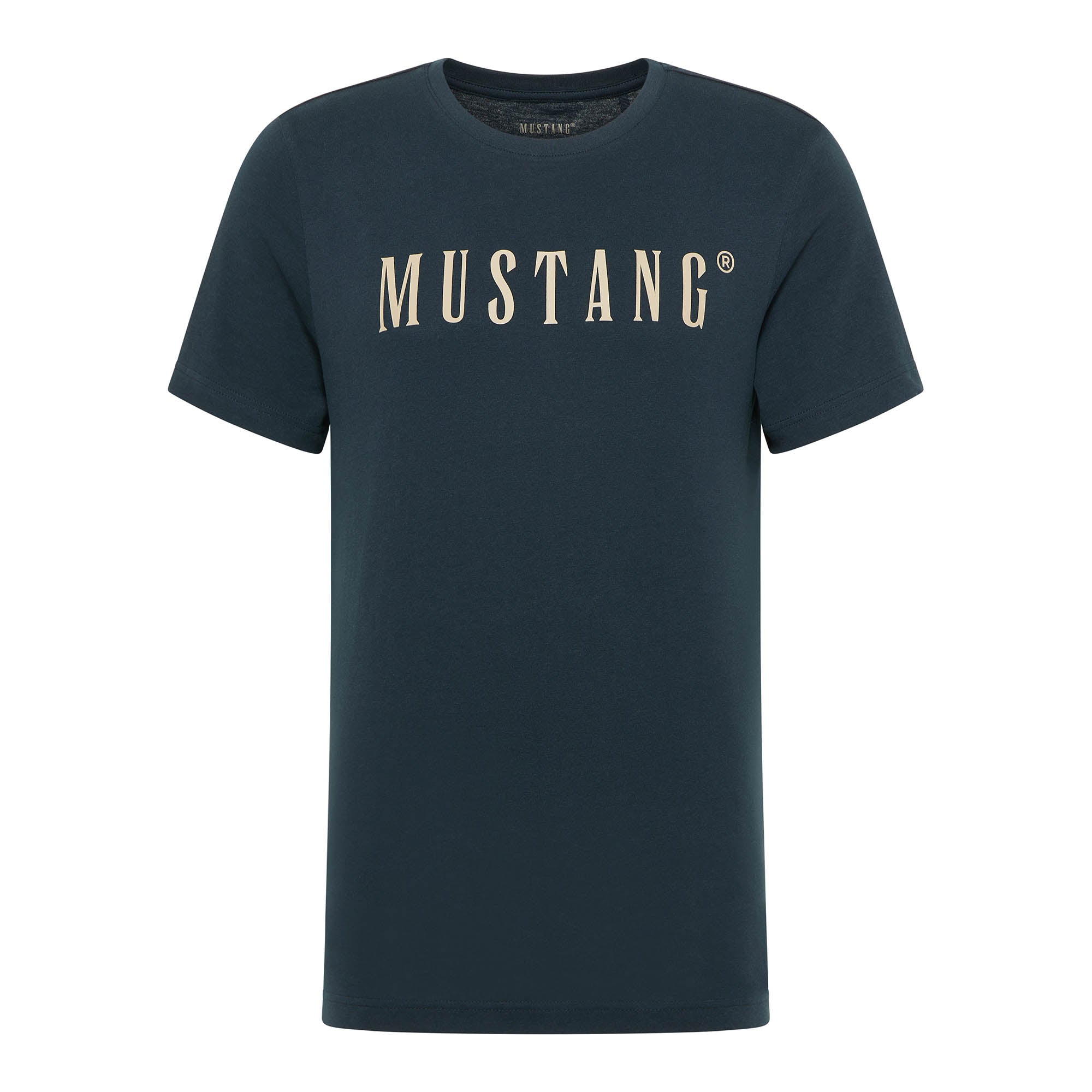 MUSTANG Herren T-Shirt - Austin, Big Logo, Bio-Baumwolle, Single Jersey