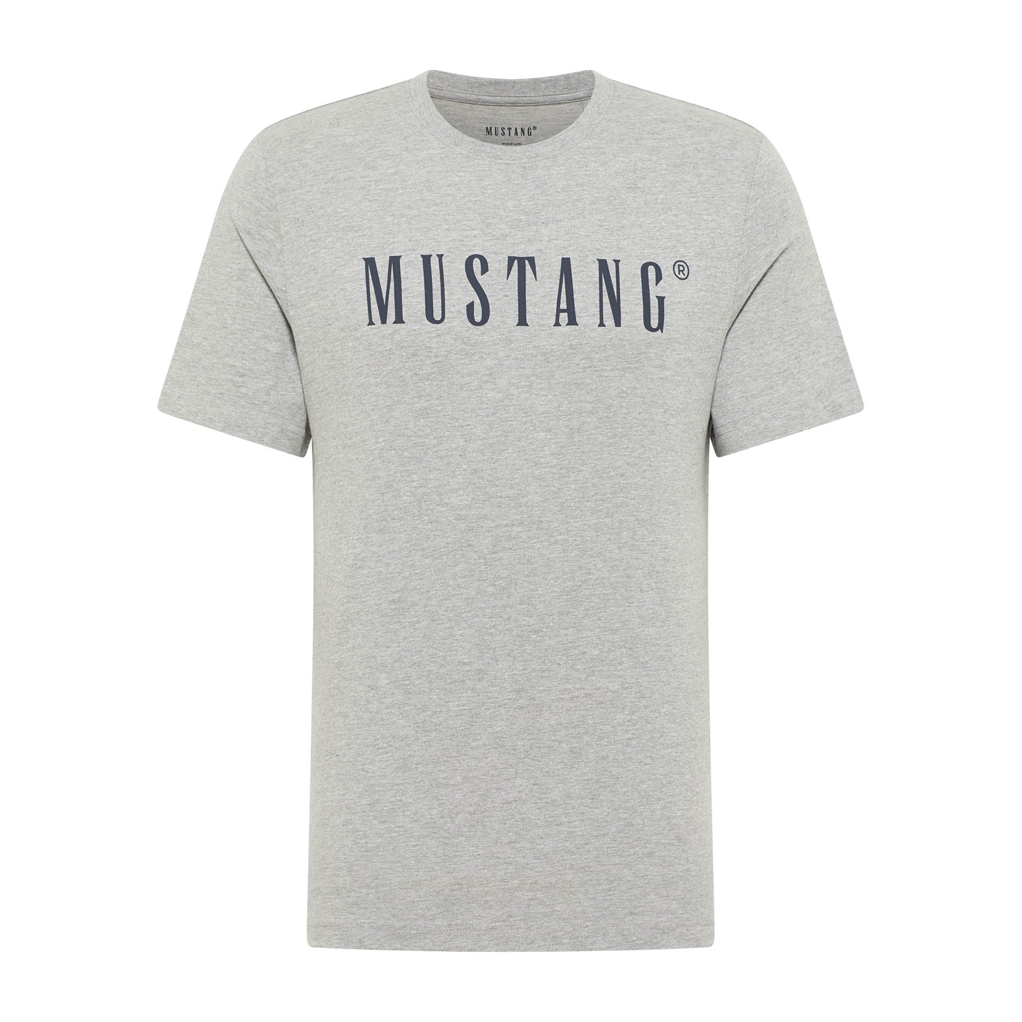 MUSTANG Herren T-Shirt - Austin, Big Logo, Bio-Baumwolle, Single Jersey
