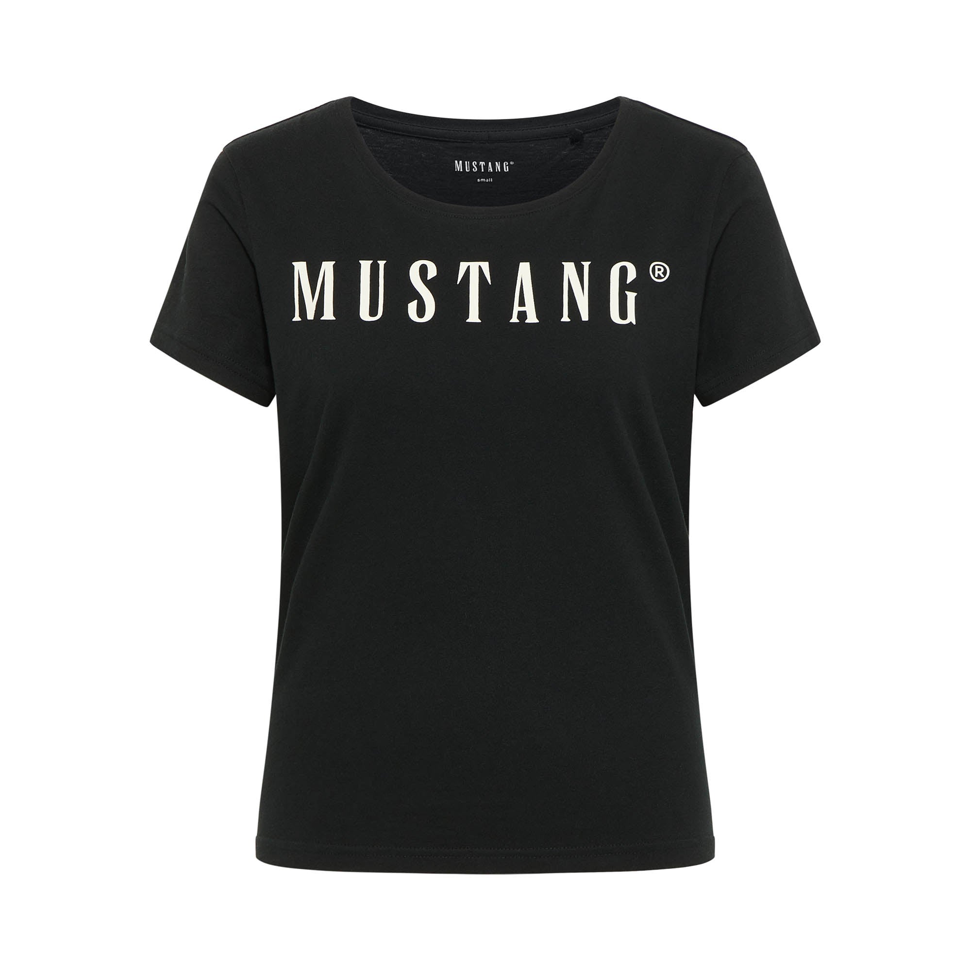 MUSTANG Damen T-Shirt - Alma, Baumwolle, Rundhals, Logo