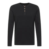 MUSTANG Herren Longsleeve - Arminto, Knit Rib, Henley-Kragen, Slim Fit, Bio-Baumwolle