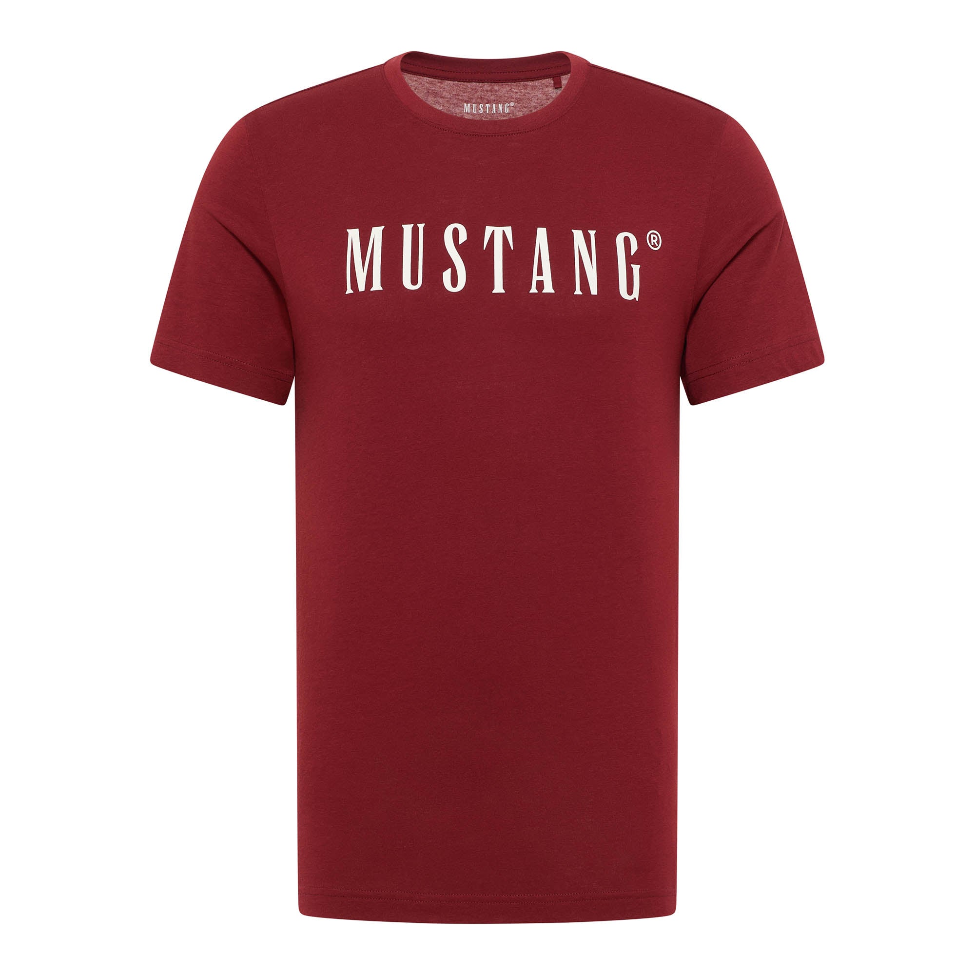 MUSTANG Herren T-Shirt - Austin, Big Logo, Bio-Baumwolle, Single Jersey