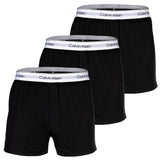 Calvin Klein Herren Web-Boxershorts, 3er Pack - Woven Boxers, Boxer Slim, Icon Stretch, Logobund