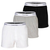 Calvin Klein Herren Web-Boxershorts, 3er Pack - Woven Boxers, Boxer Slim, Icon Stretch, Logobund