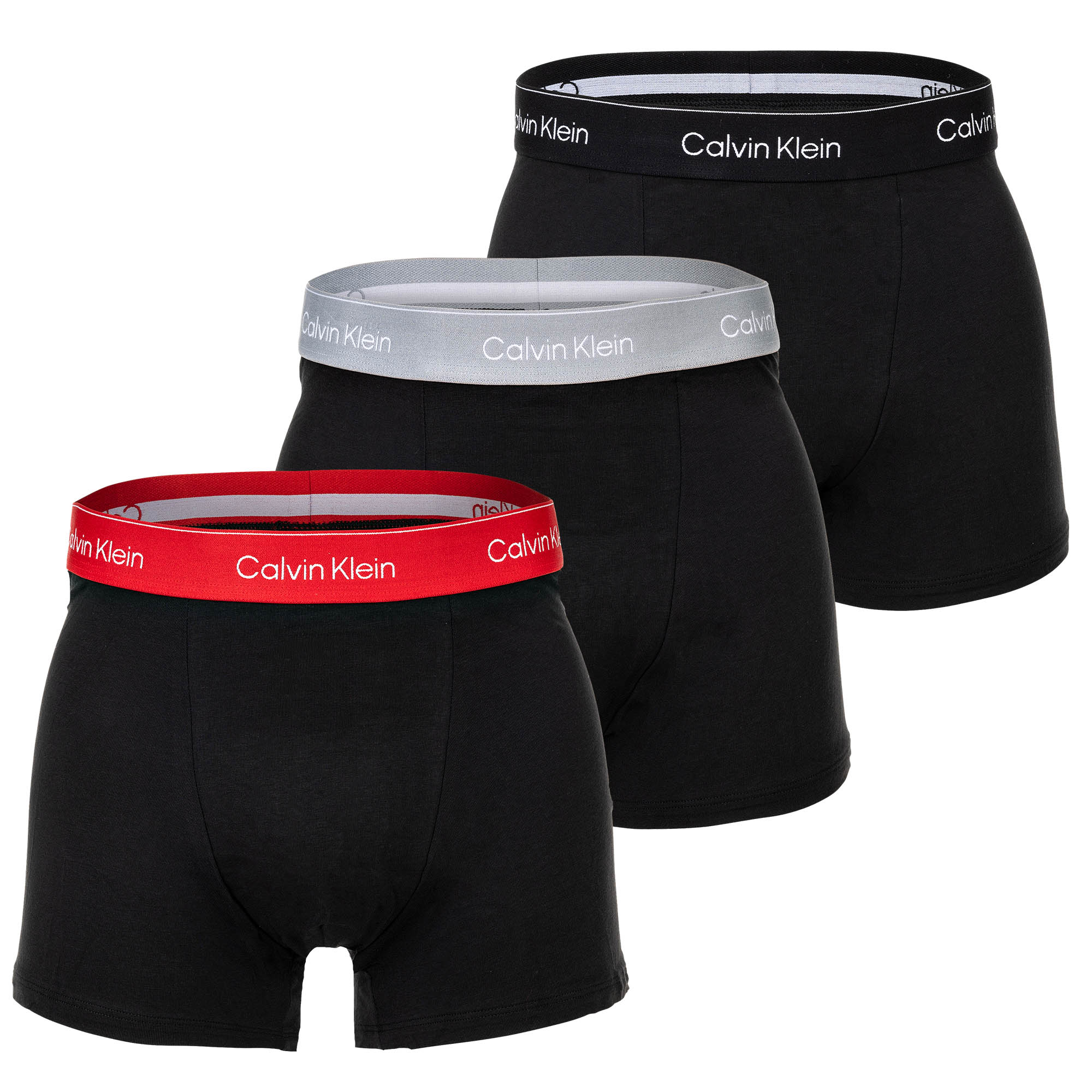 Calvin Klein Herren Boxershorts, 3er Pack - Relaxed Trunk, Icon Stretch, Logobund