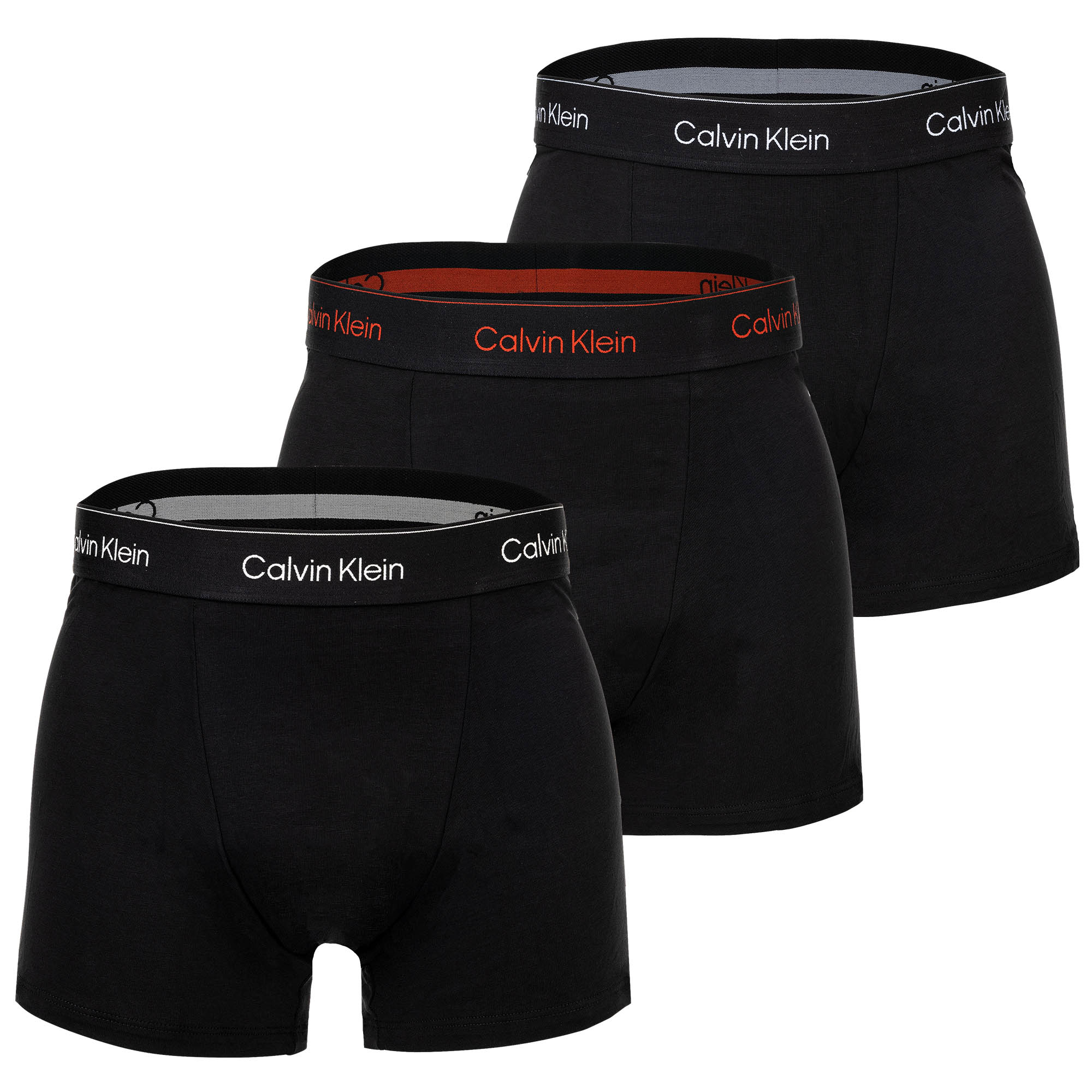 Calvin Klein Herren Boxershorts, 3er Pack - Relaxed Trunk, Icon Stretch, Logobund