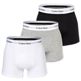 Calvin Klein Herren Boxershorts, 3er Pack - Relaxed Trunk, Icon Stretch, Logobund