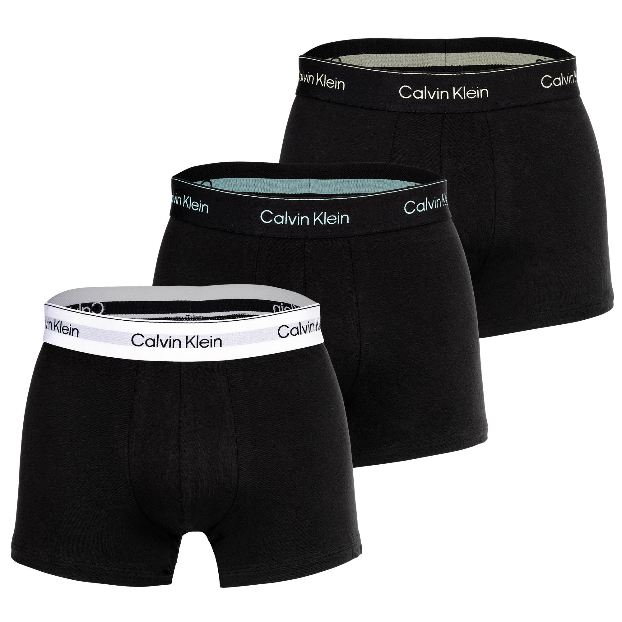 Calvin Klein Herren Boxershorts, 3er Pack - Trunks, Icon Stretch, Logobund