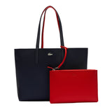 LACOSTE Damen Wendetasche mit Pochete - ANNA Shopping Bag, 35x30x14cm (BxHxT), mehrfarbig