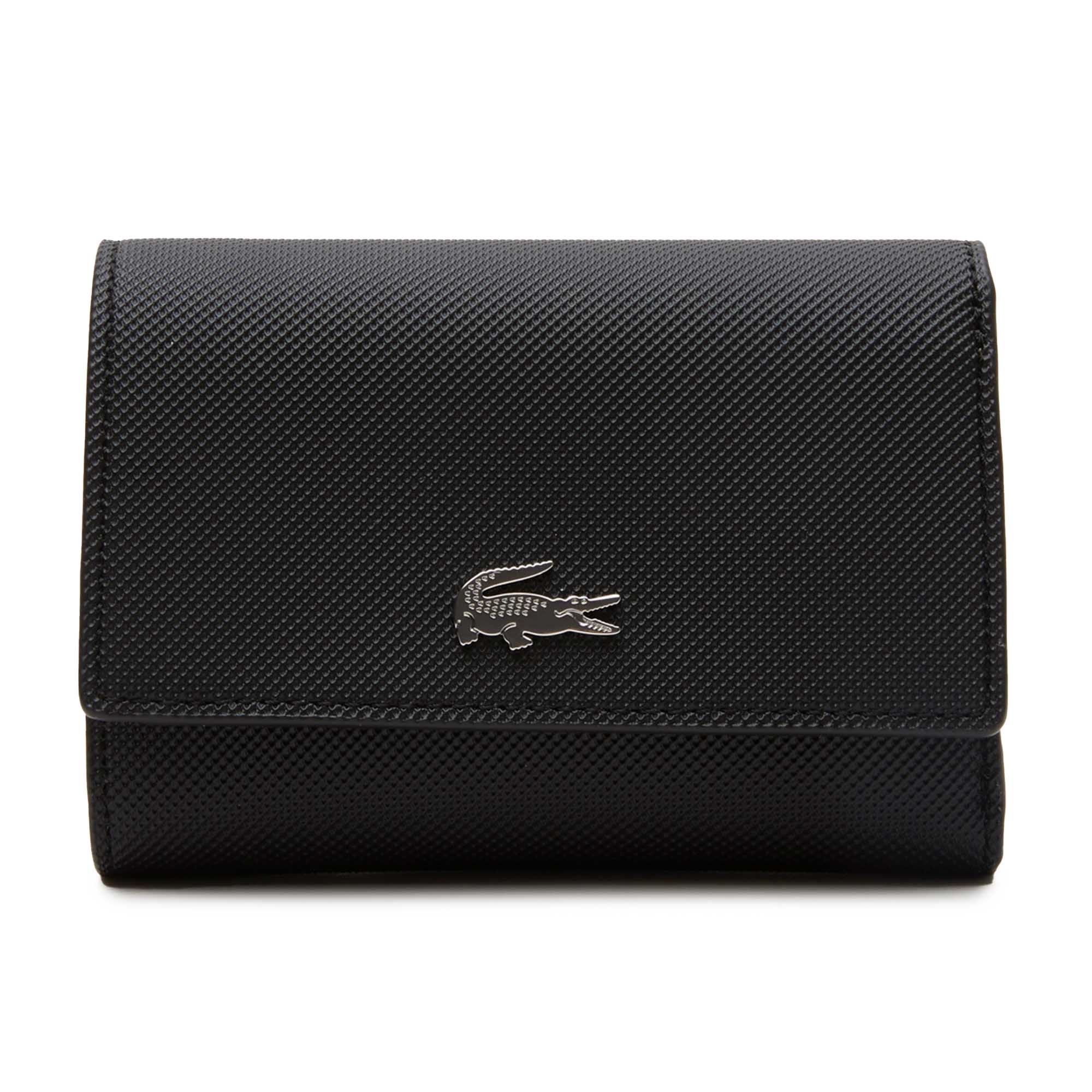 LACOSTE Damen Geldbörse - Compact Wallet, Kunstleder,11,5x22x1cm (HxLxB)