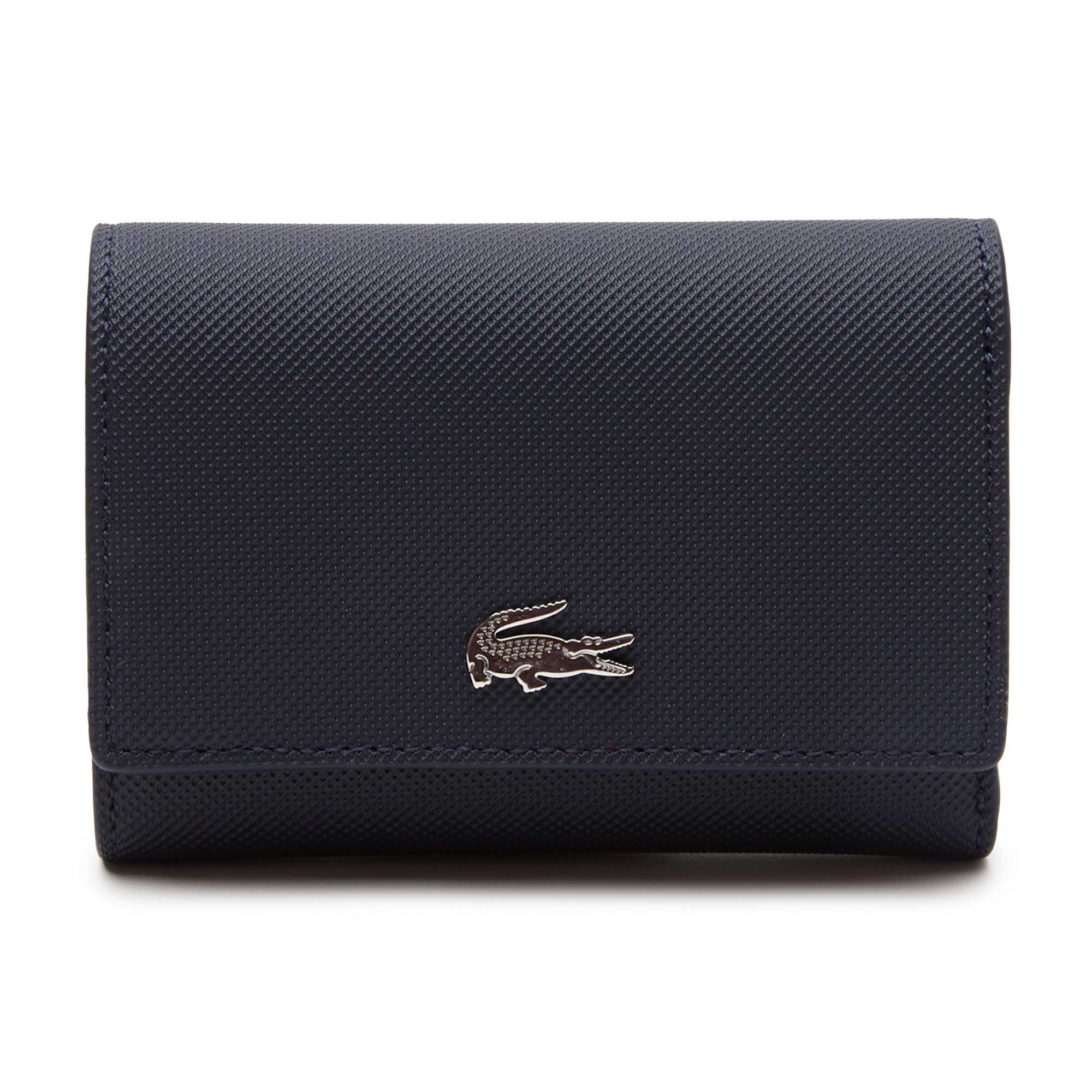 LACOSTE Damen Geldbörse - Compact Wallet, Kunstleder,11,5x22x1cm (HxLxB)