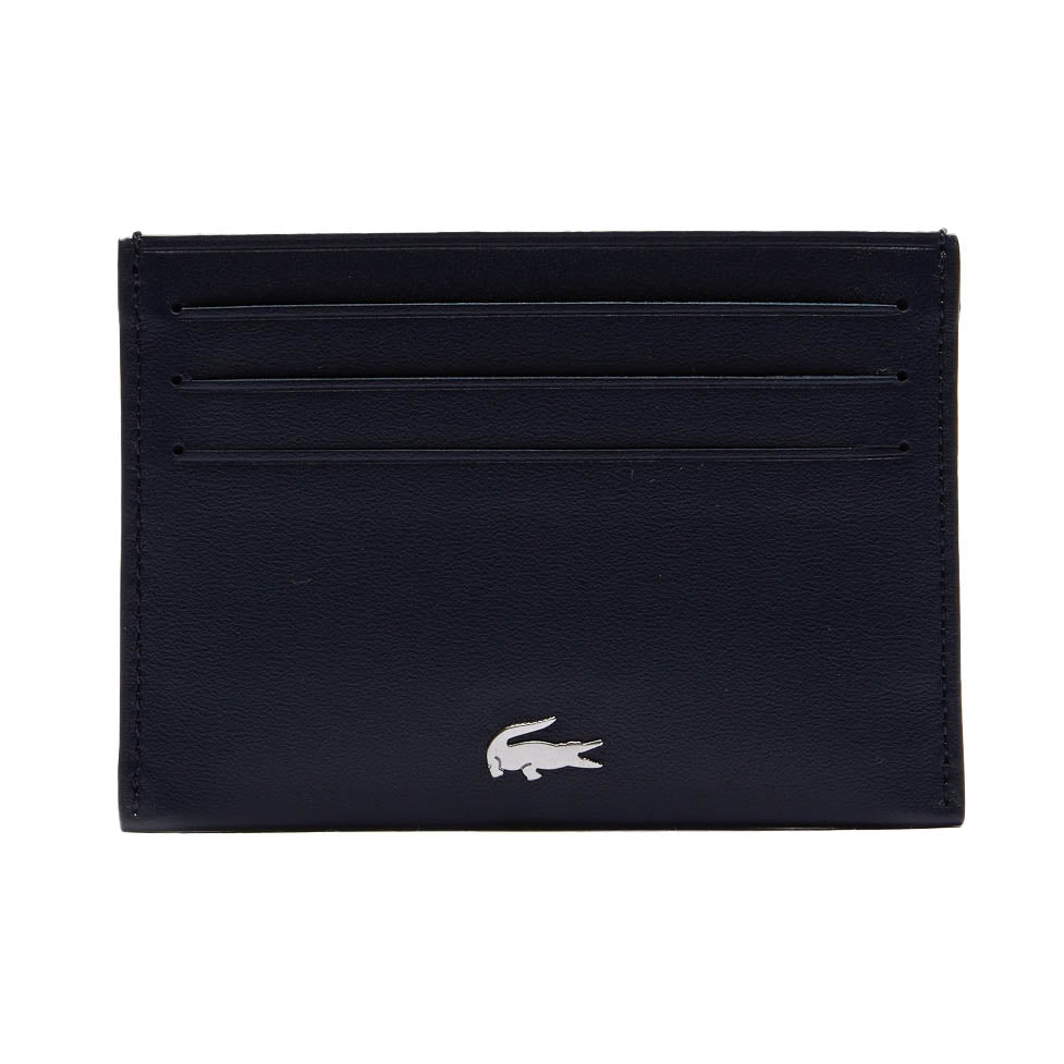 LACOSTE Herren Kreditkartenhülle, echtes Leder - Credit Card Holder, 7,5x11x1cm (HxLxB)