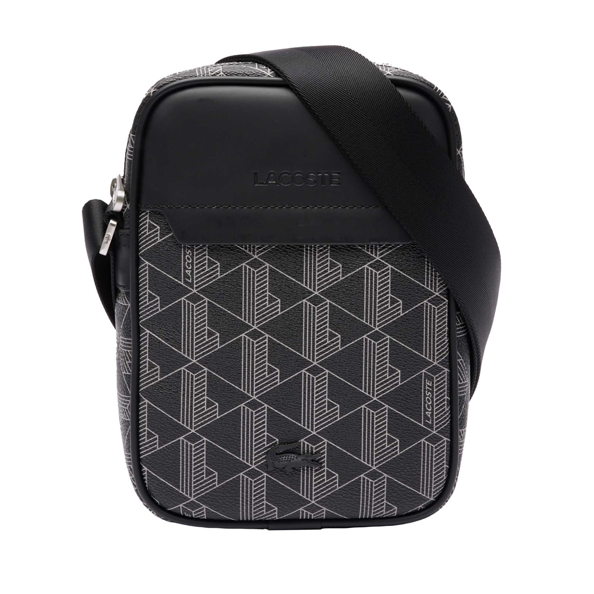 LACOSTE Herren Umhängetasche - The Blend Vertical Monogram Camera Bag, 21,5x16x5,5cm (HxBxT)