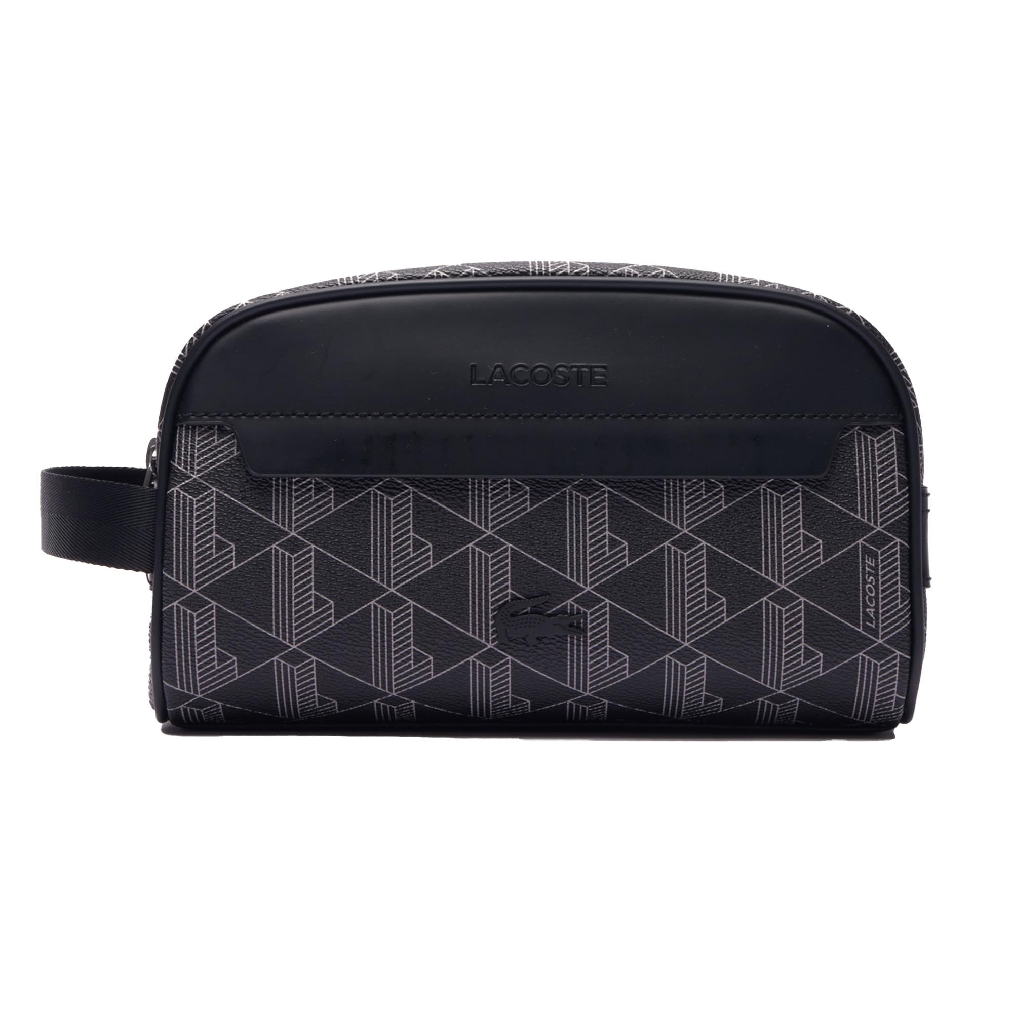 LACOSTE Men's Toiletry Bag - The Blend Monogram Toiletry Bag, 14x22x11cm (HxWxD)
