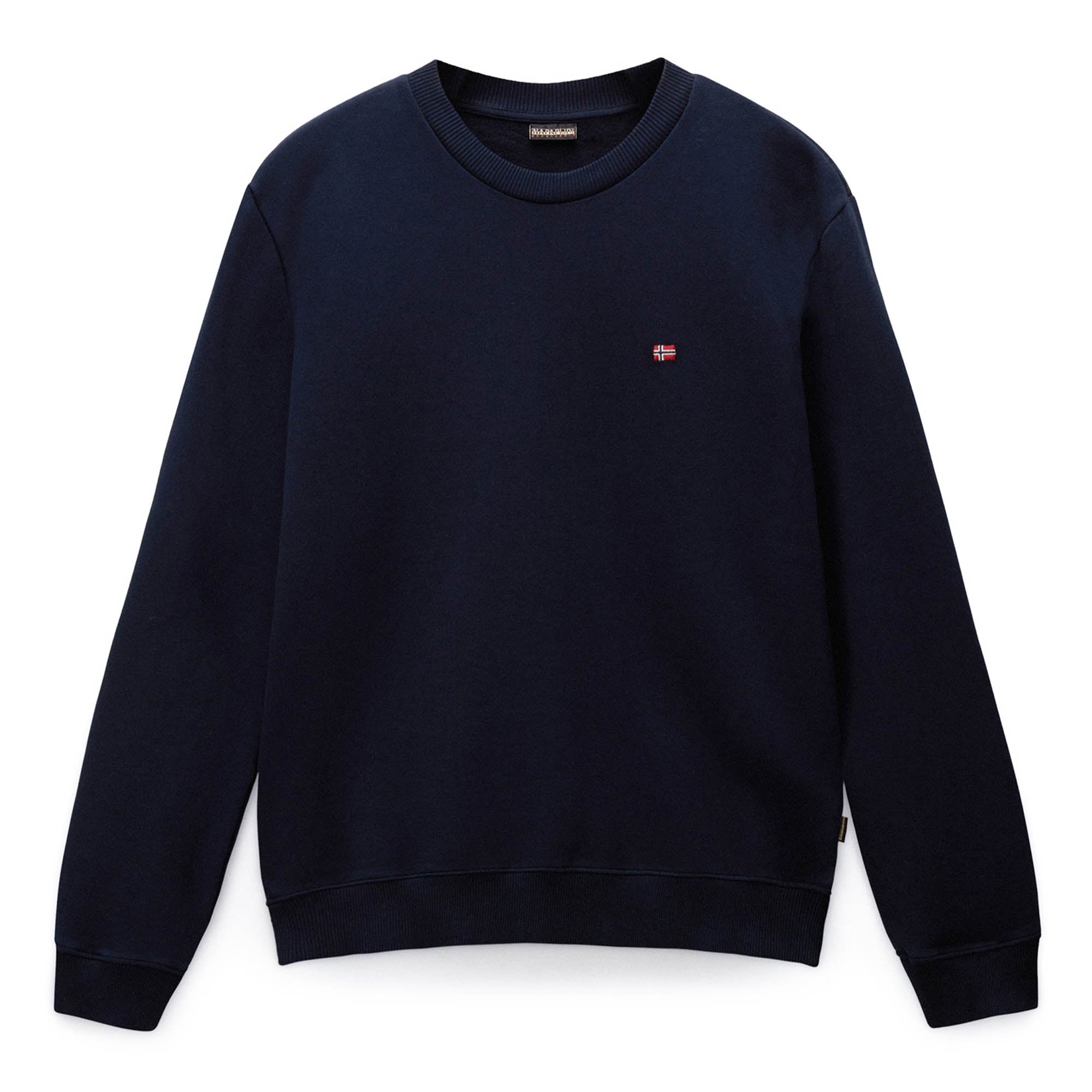 NAPAPIJRI Herren Sweatshirt - BALIS CREW 1, Small Flag, Rundhals, Regular Fit, warm gefüttert, einfarbig