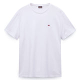 NAPAPIJRI Men's T-shirt - SALIS, Small Flag, Round Neck, Regular Fit, Cotton, Plain