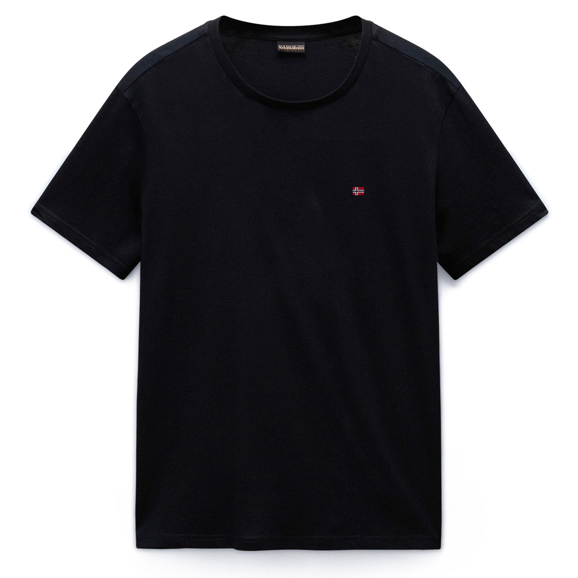 NAPAPIJRI Herren T-Shirt - SALIS, Small Flag, Rundhals, Regular Fit, Baumwolle, einfarbig