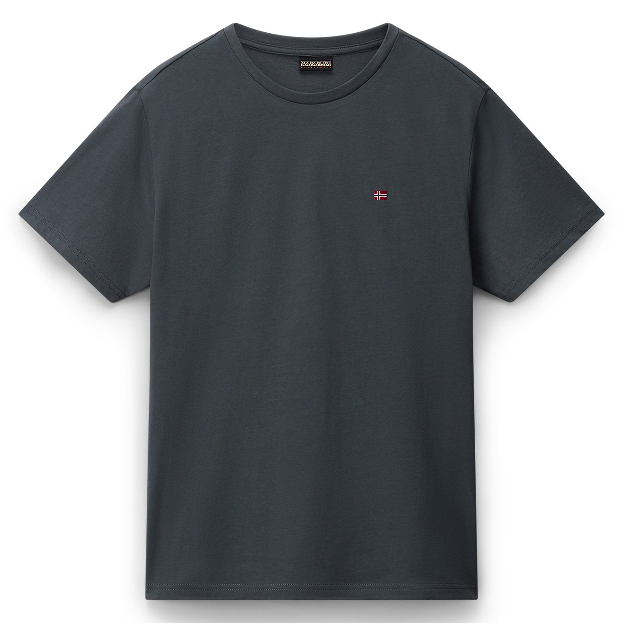 NAPAPIJRI Herren T-Shirt - SALIS, Small Flag, Rundhals, Regular Fit, Baumwolle, einfarbig