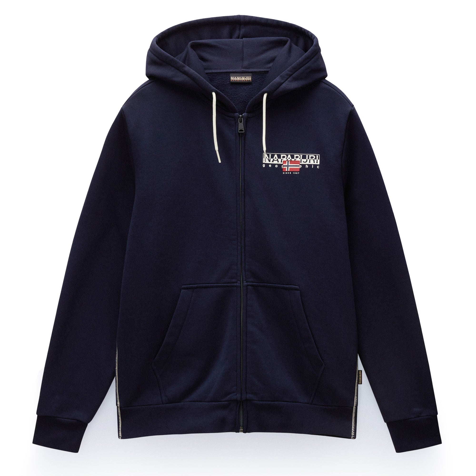 NAPAPIJRI Men Sweat Jacket - B-AYLMER, Hood, Zip, Regular Fit, Plain Colour