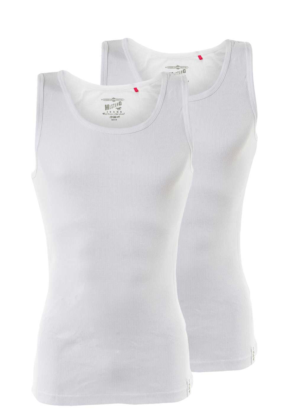 MUSTANG Herren Unterhemd, 2er Pack - Tanktop, Doppelripp, True Denim