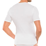 SCHIESSER Herren Unterhemden 3-Pack - 1/2 Arm, Cotton Essentials, Feinripp, Weiß