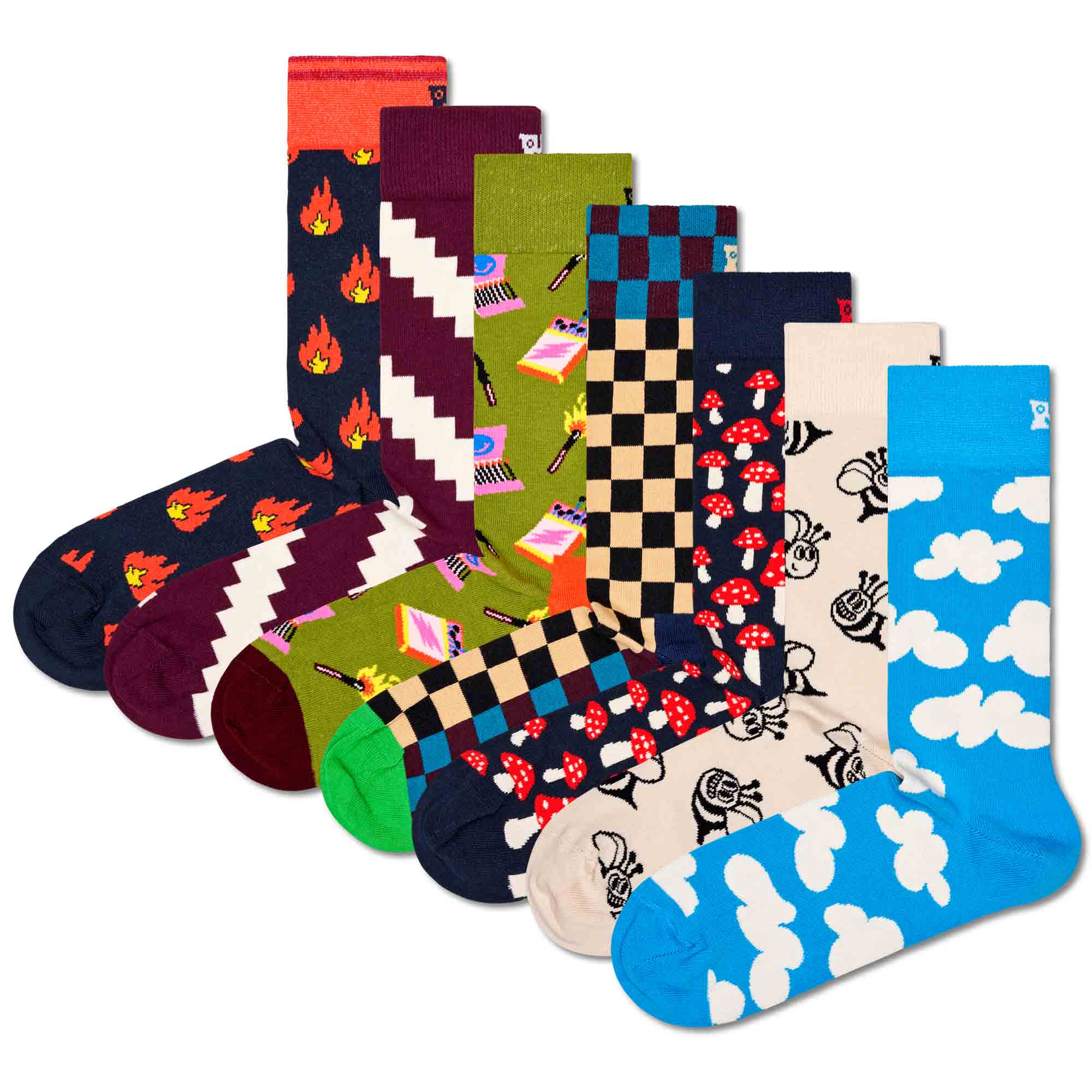 Happy Socks 7er Pack Unisex Socken - Geschenkbox, gemischte Farben