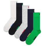 Happy Socks Unisex Socken, 5er Pack - Solid Socks, Baumwollmischung, einfarbig