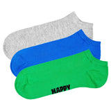 Happy Socks Unisex Sneaker-Socken, 3er Pack - Solid Socks Low, Baumwollmischung, einfarbig