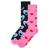 Happy Socks Unisex Socken, 2er Pack - Love Geschenkbox, Farbmix