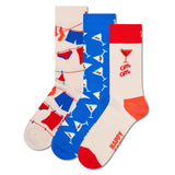 Happy Socks 3er Pack Unisex Socken - Geschenkbox, gemischte Farben