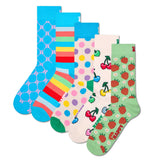 Happy Socks Unisex Socken, 5er Pack - Motivsocken, Kurzsocken, Baumwolle