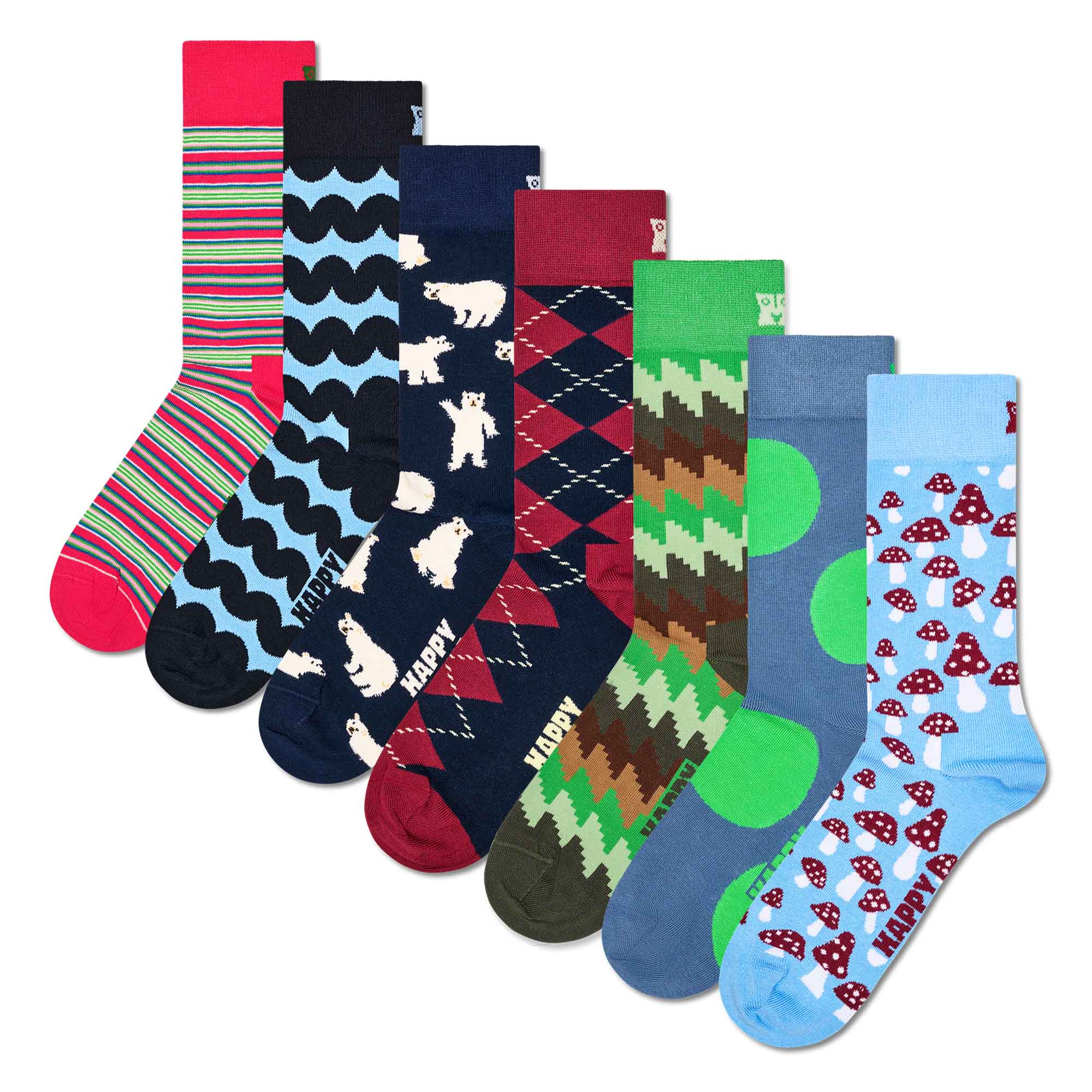 Happy Socks 7er Pack Unisex Socken - Geschenkbox, gemischte Farben