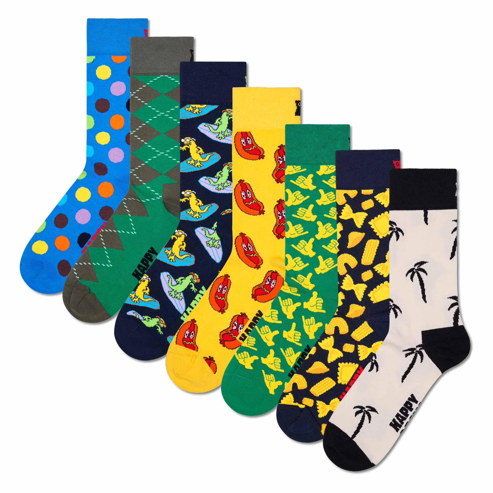Happy Socks 7er Pack Unisex Socken - Geschenkbox, gemischte Farben