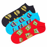 Happy Socks Unisex Sneaker-Socken, 3er Pack - Low Socks, Muster, Farbmix