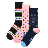 Happy Socks Damen Socken, 3er Pack - Mother´s Day, Geschenkbox, gemischte Farben