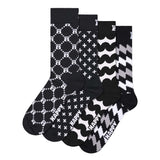 Happy Socks Unisex Socken, 4er Pack - Graphic Socks, Geschenkbox, Streifen, Baumwollmischung