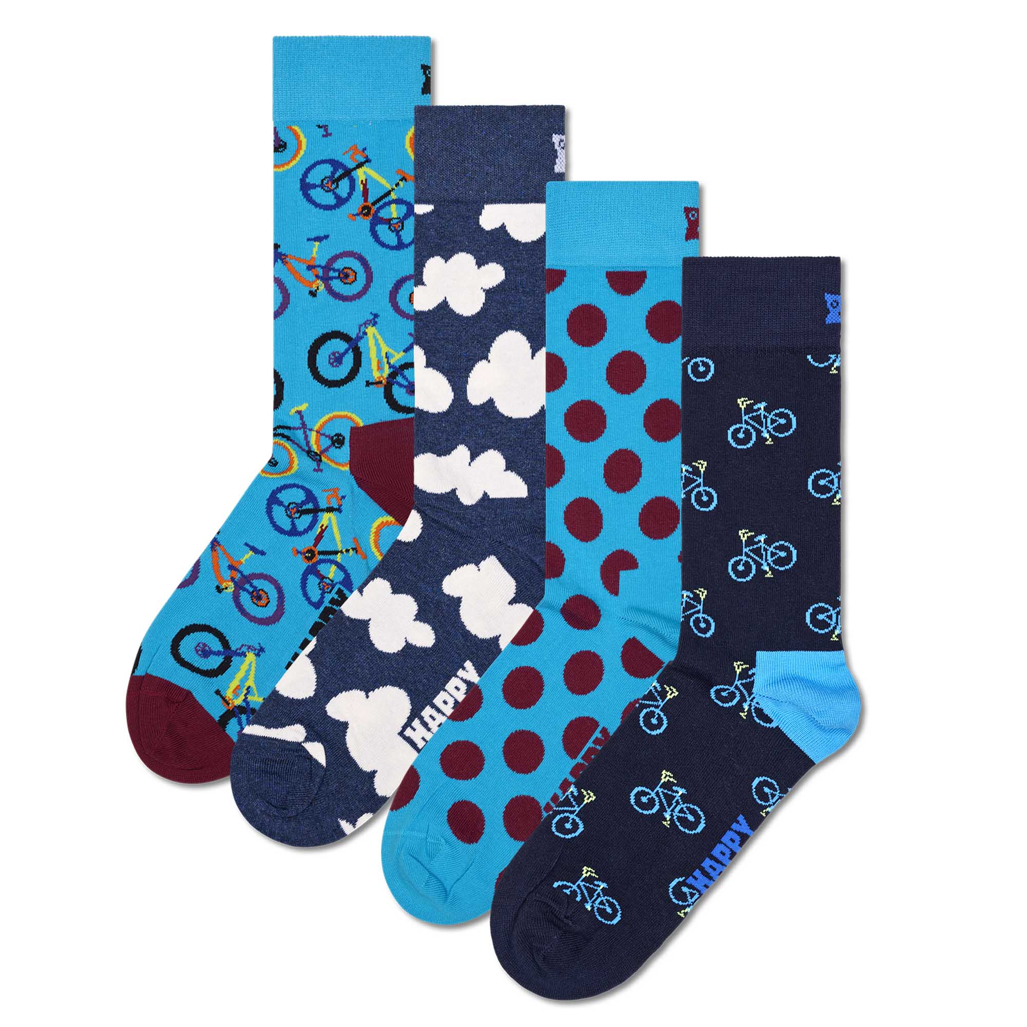 Happy Socks 4er Pack Unisex Socken - Geschenkbox, Classics, gemischte Farben