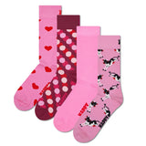 Happy Socks 4er Pack Unisex Socken - Geschenkbox, Classics, gemischte Farben