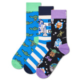 Happy Socks Herren Socken, 3er Pack - STAR WARS, Geschenkbox, Motivsocken
