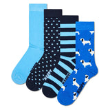 Happy Socks Unisex Socken, 4er Pack - Everyday Crew, Geschenkbox, Baumwoll-Mix