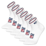 NFL Unisex Quarter-Socken, 6er Pack - NFL Shield Quarter Socks, Logo, Streifen, Baumwollmischung