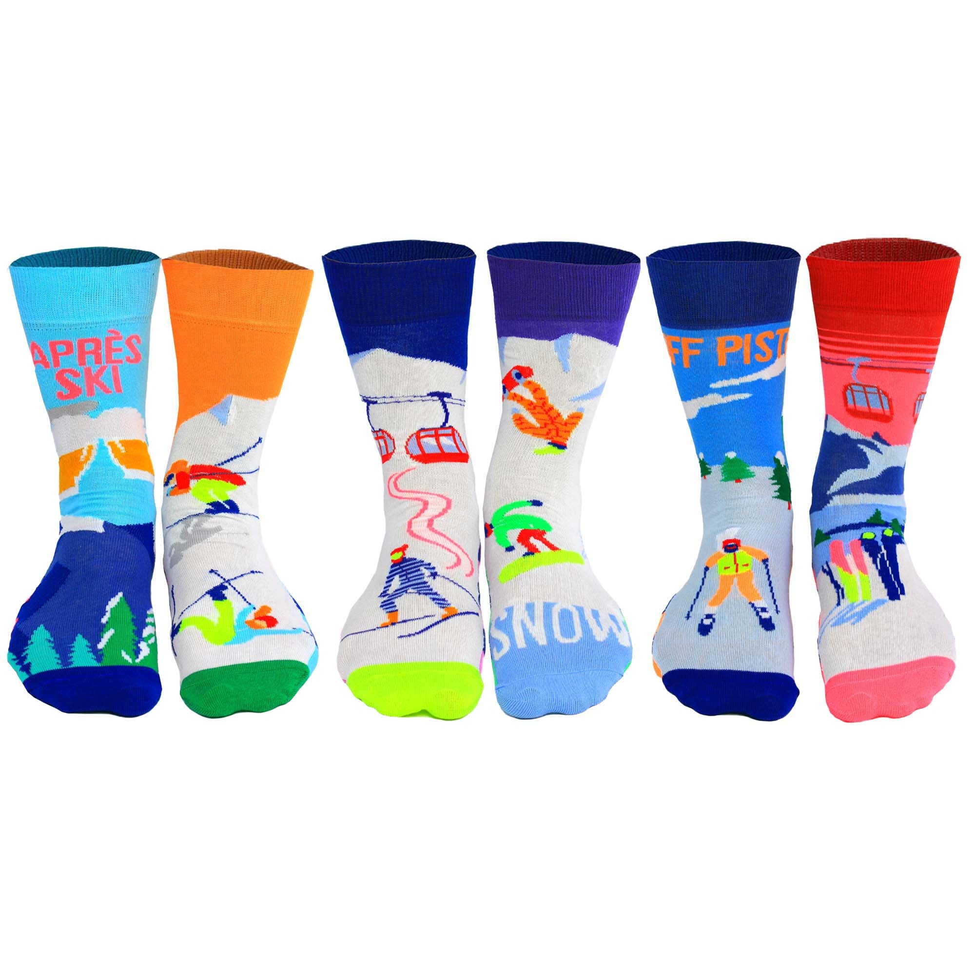United Oddsocks Herren Socken, 6 Socken Pack - Strumpf, Mottomotive