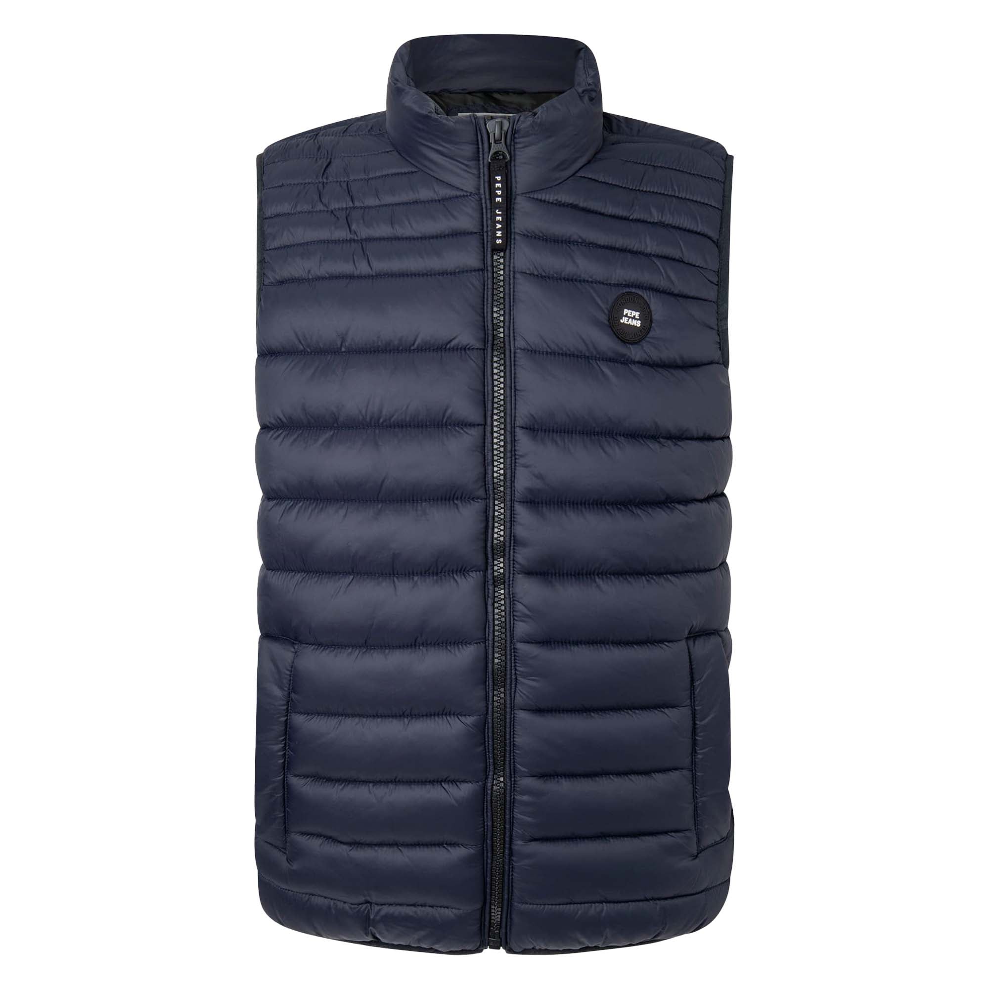 Pepe Jeans Herren Steppweste - BALLE GILLET, Nylon, Stehkragen, Taschen, einfarbig