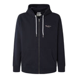 Pepe Jeans Men's Zipper Sweat Jacket - EDWARD ZIP, Jacket, Cotton, Zipper, Logo, Hood, solid color