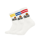 ellesse Unisex Sportsocken PULLO, 3 Paar - Tennissocken, Crew Socken, Logo