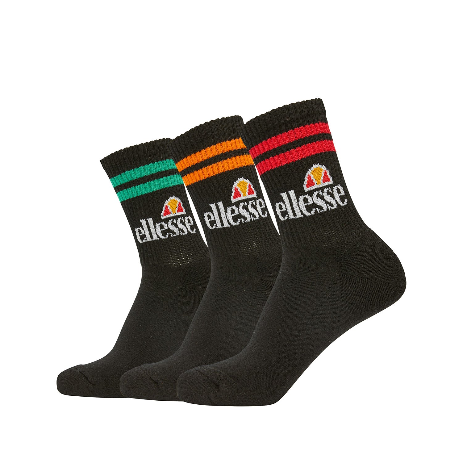 ellesse unisex sport socks PULLO, 3 pairs - tennis socks, crew socks, logo