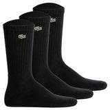 LACOSTE Unisex Socks, 3-pack - Tennis Socks, Cotton Blend, Solid Color